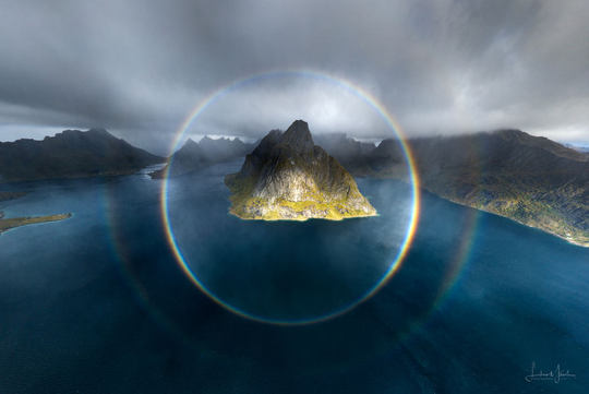 a full circle rainbow over Norway