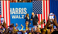 Vice President Harris and progressive policies at the Democratic National Convention, symbolizing a new era of leadership in America