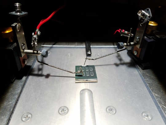  Testing CZTS solar cells under simulated sunlight. Tara Dhakal/Binghamton University, Author provided