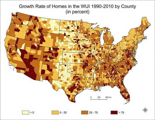 Suburban and exurban development has pushed into many fire-prone wild areas.