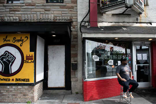 Many small business owners, like Oji Abbott of Washington, D.C., supported recent anti-racism protests.