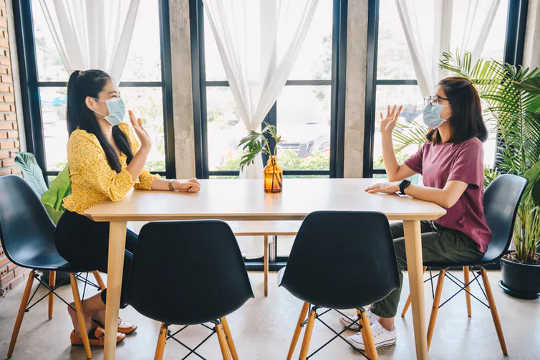 The need for friendship continues, despite the awkwardness of masks. (three ways to get your point across while wearing a mask)