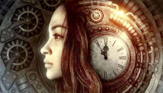 woman and clock