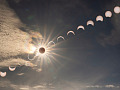 Composite photo of annular solar eclipse by MaryBeth Kiczenski