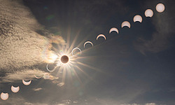 Composite photo of annular solar eclipse by MaryBeth Kiczenski