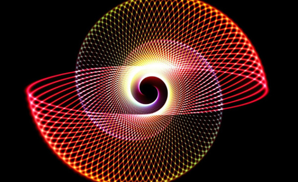 a eye in the middle of a spiral