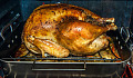 turkey roasting in the oven